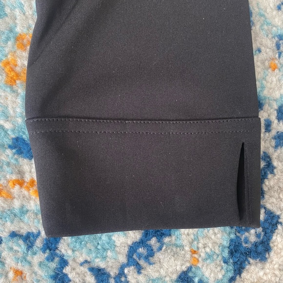 SOLD! Express Black Long Sleeve Collared V-Neck Tie Wrap Midi Dress 7/8 - Picture 12 of 16